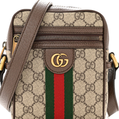 Gucci GG Supreme Monogram Web Mini Ophidia Messenger Brown 7 of 9