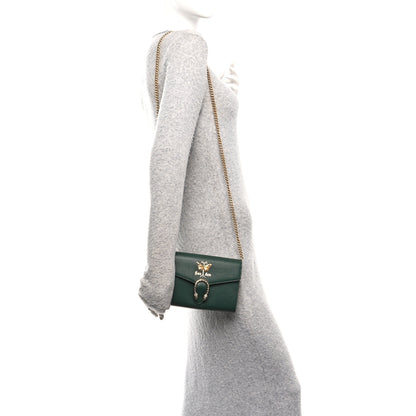 Gucci Calfskin Garden Dionysus Chain Wallet Emerald 2 of 10