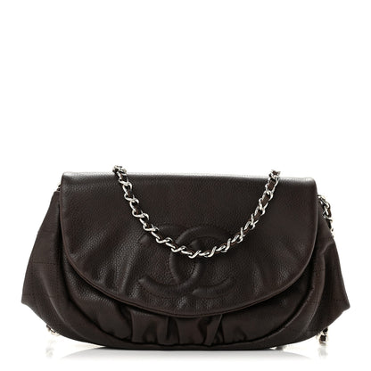 Chanel Caviar Half Moon Wallet On Chain WOC Brown 1 of 13