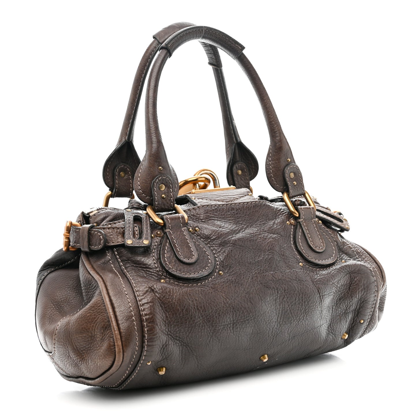 Calfskin Medium Paddington Satchel Chocolate