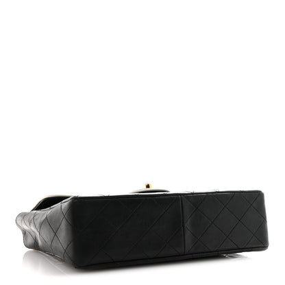 Chanel Lambskin Quilted Single Flap Black White 4 of 15