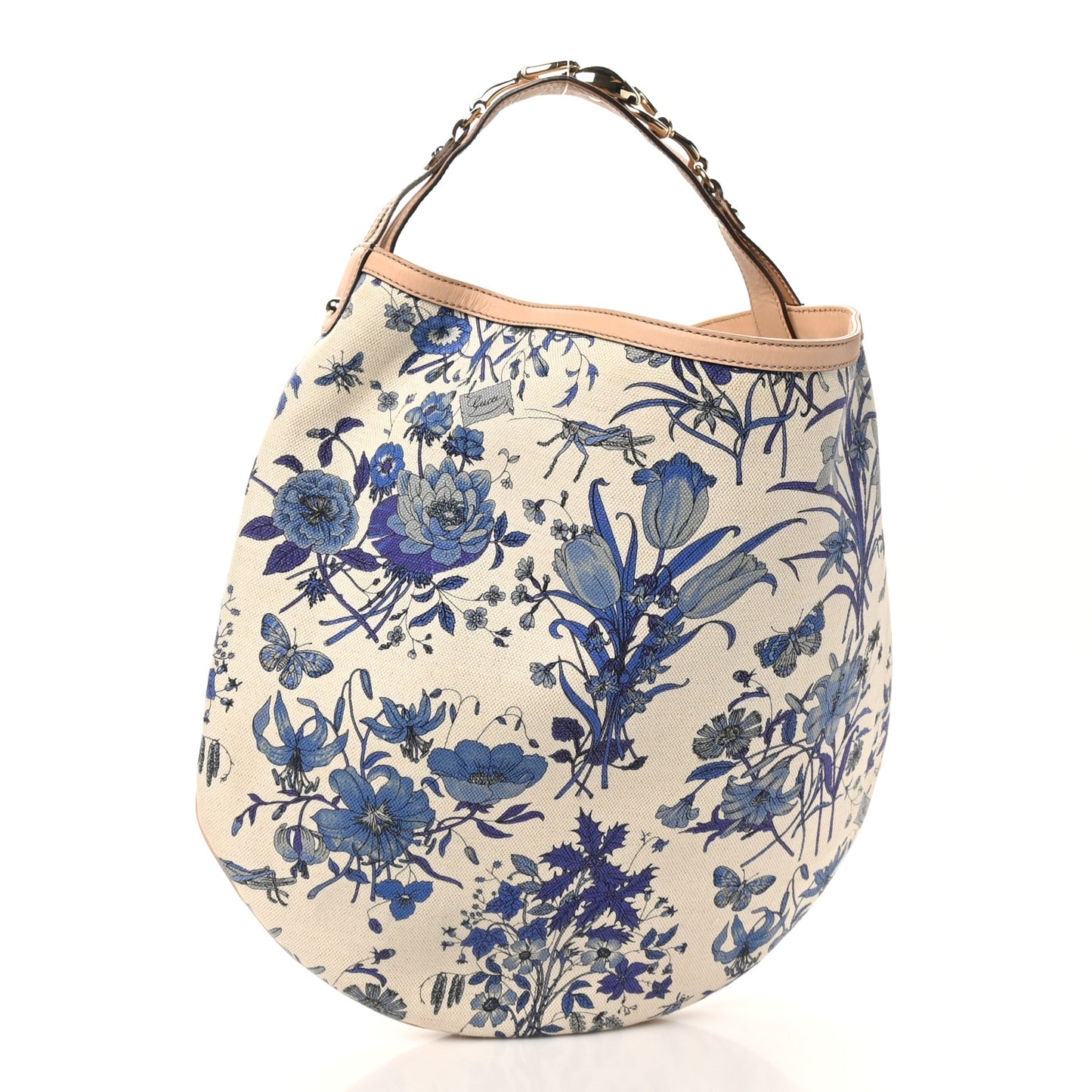 Canvas Flora Floral Large Wave Hobo Blue