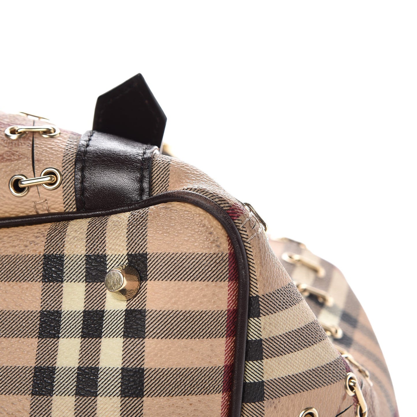 Haymarket Check Metal Stitch Lowry Dark Brown