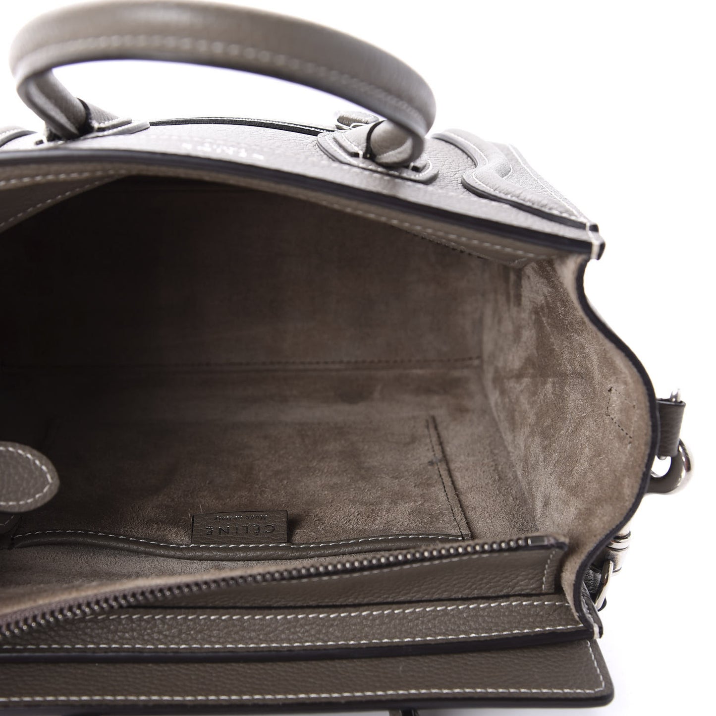 Drummed Calfskin Nano Luggage Souris