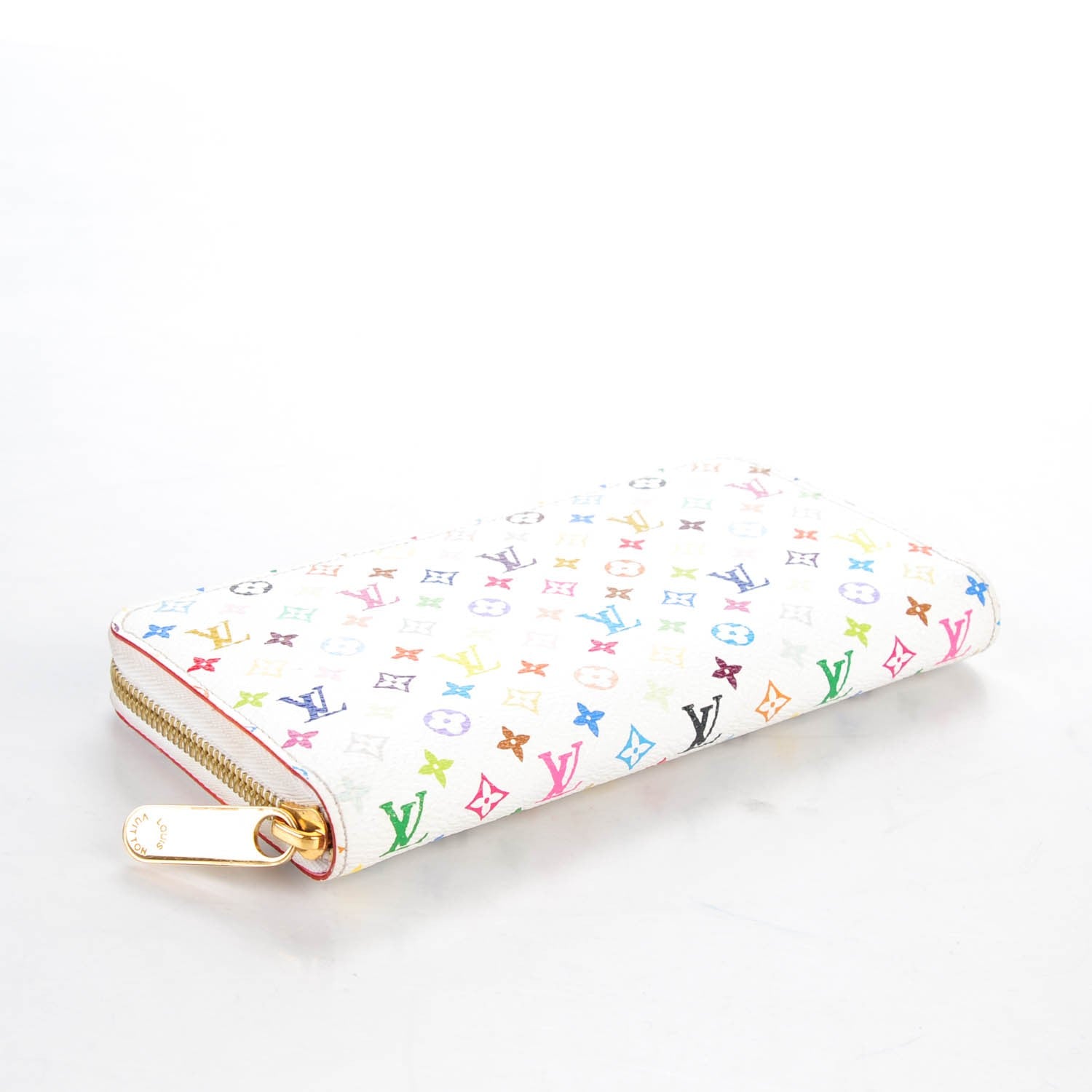 Louis Vuitton Monogram Multicolor Zippy Wallet White Litchi 4 of 7
