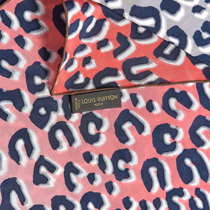 Louis Vuitton Silk Leopard Scarf Rouge 4 of 4