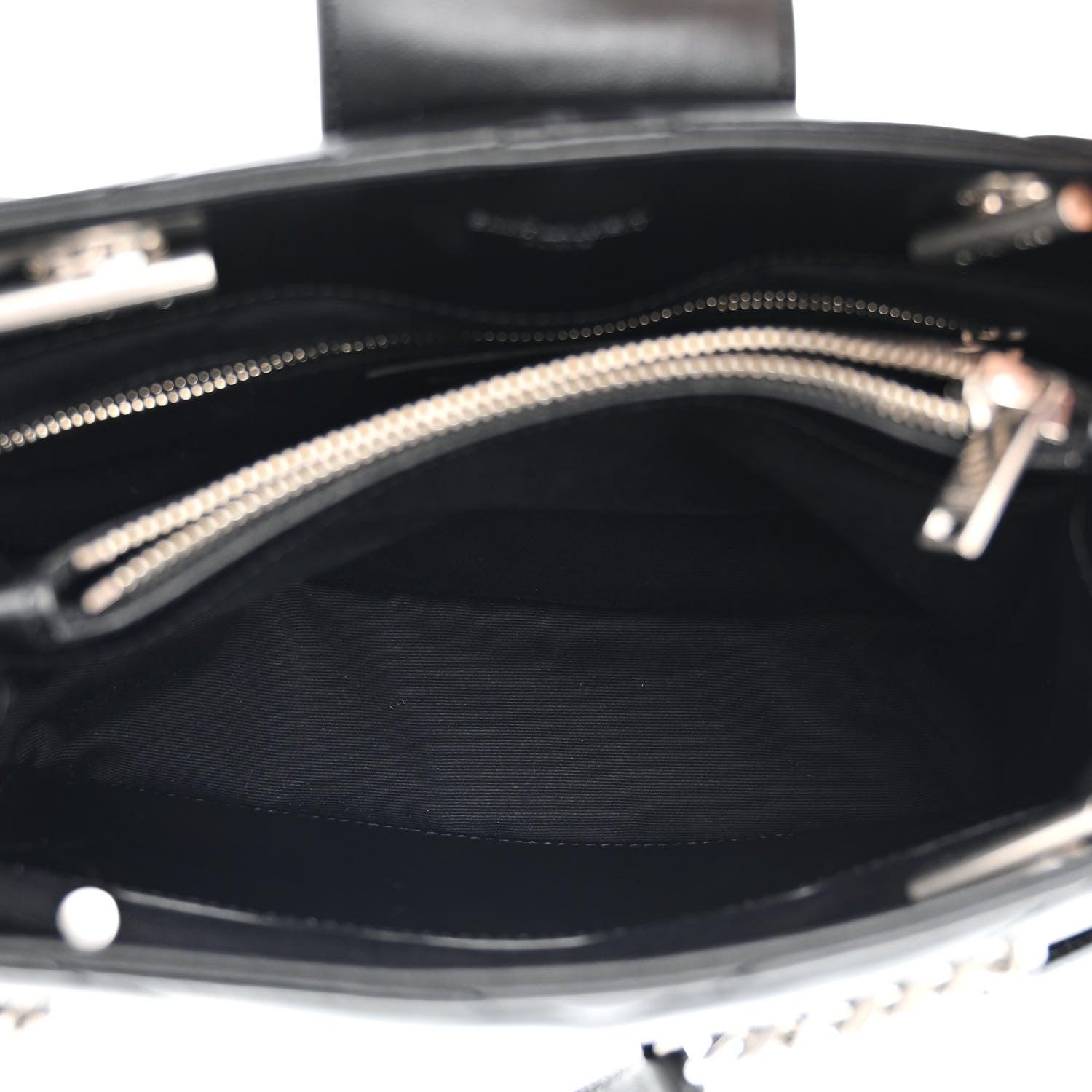 Saint Laurent Calfskin Y Quilted Monogram Small Loulou Shopper Black 6 of 11