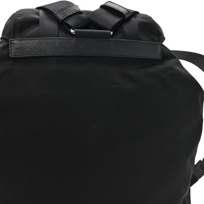 Prada Nylon Vela Saffiano Medium Backpack Black 10 of 10