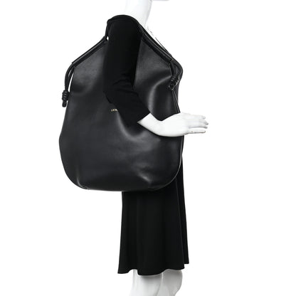 Loewe Shiny Nappa Calfskin Paseo Shoulder Bag Black 2 of 11