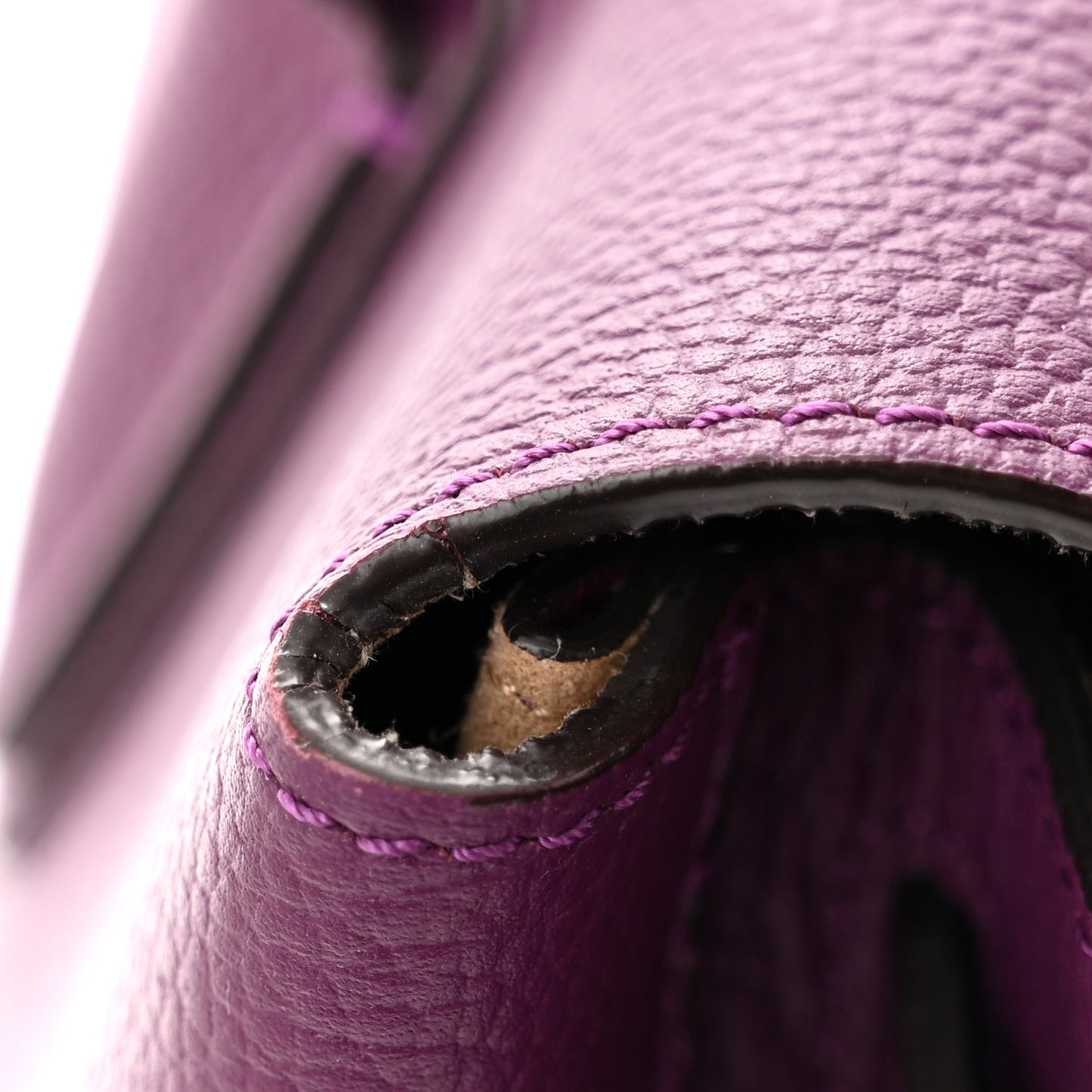 Grained Calfskin Medium Milla Tote Mystic Purple