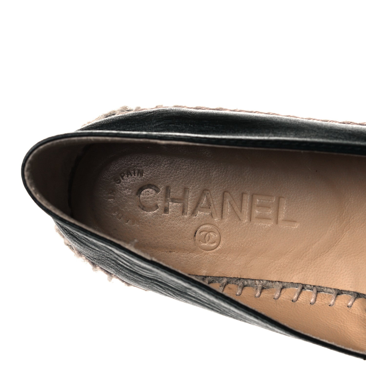 Chanel Lambskin CC Espadrilles 38 Black 7 of 9