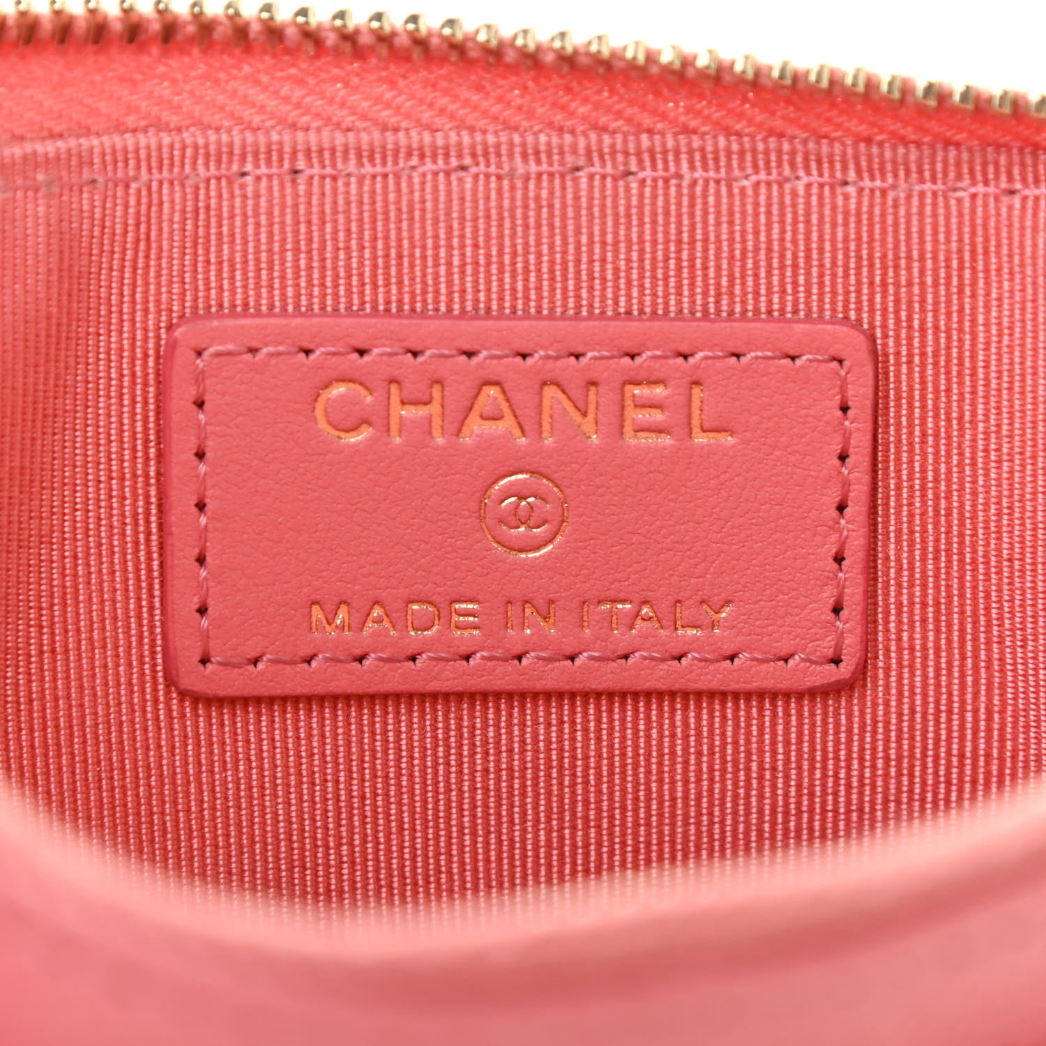 Chanel Iridescent Caviar Quilted Classic Zip Pouch Pink 6 of 7