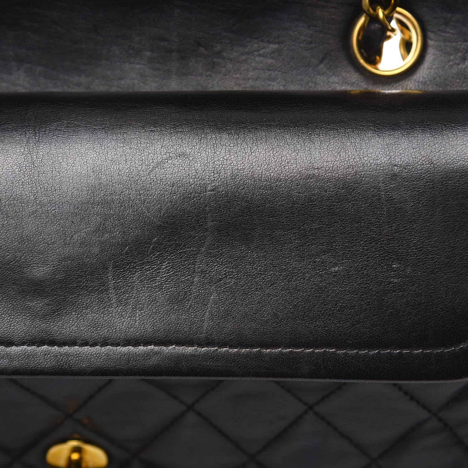 Chanel Lambskin Quilted Medium Double Flap Black 12 of 15