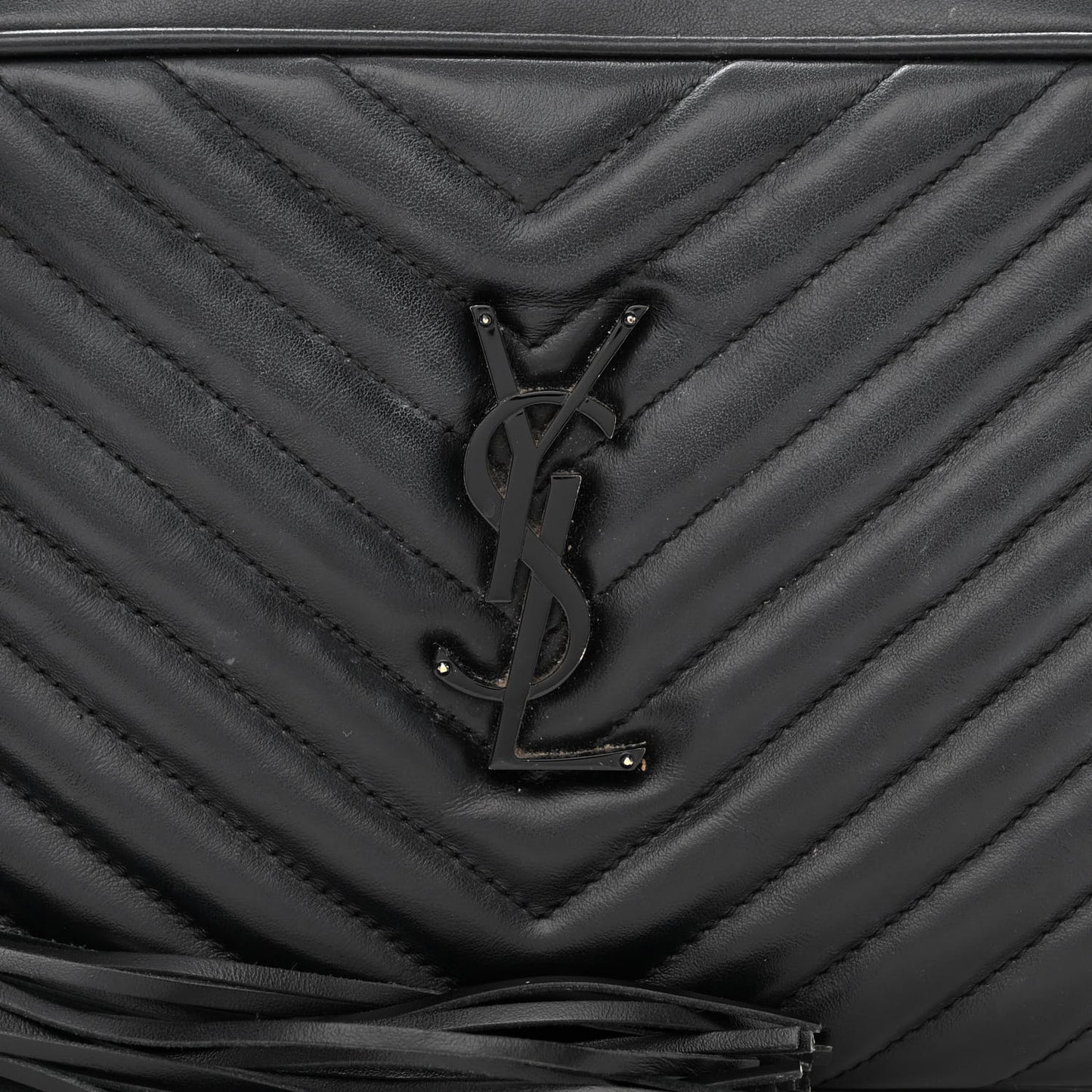 Calfskin Matelasse Monogram Monochrome Lou Camera Bag Black