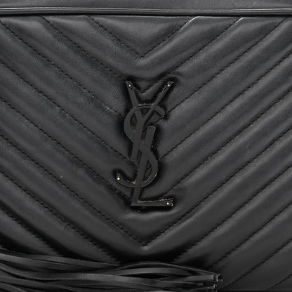 Saint Laurent Calfskin Matelasse Monogram Monochrome Lou Camera Bag Black 10 of 18