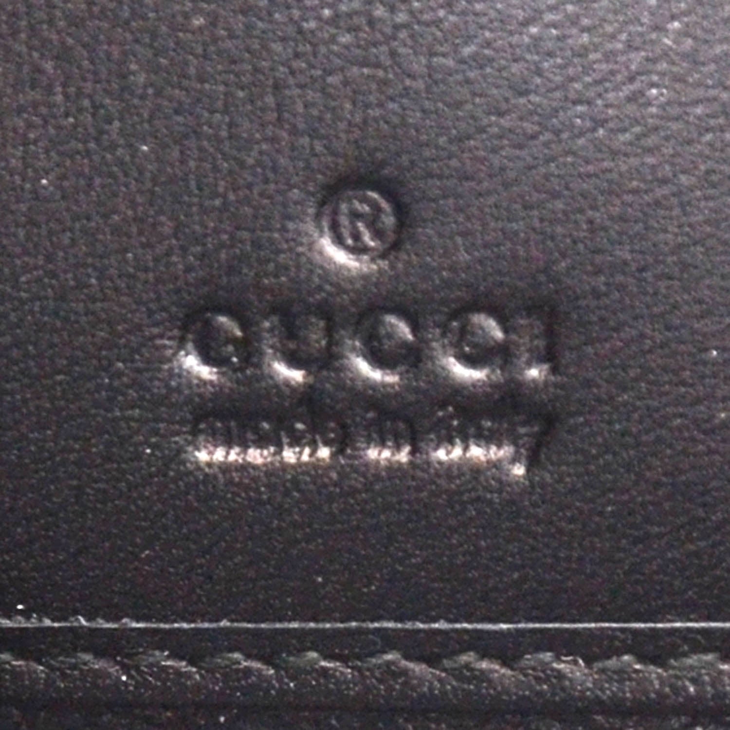 Gucci Guccissima Large Twins Zip Around Wallet Black 6 of 8