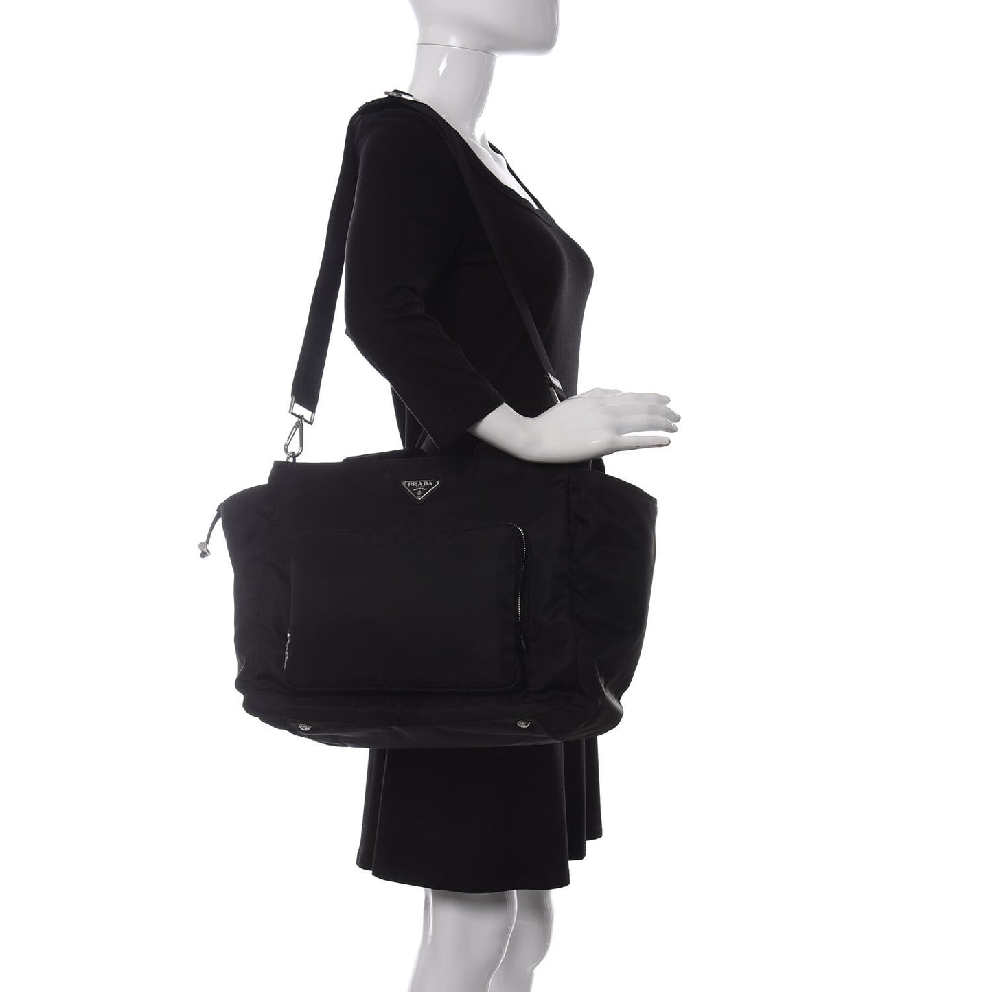 Nylon Vela Baby Bag Black