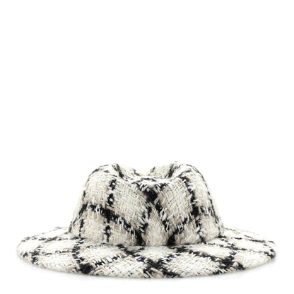Chanel Tweed Hat M Ivory Black Grey 6 of 9