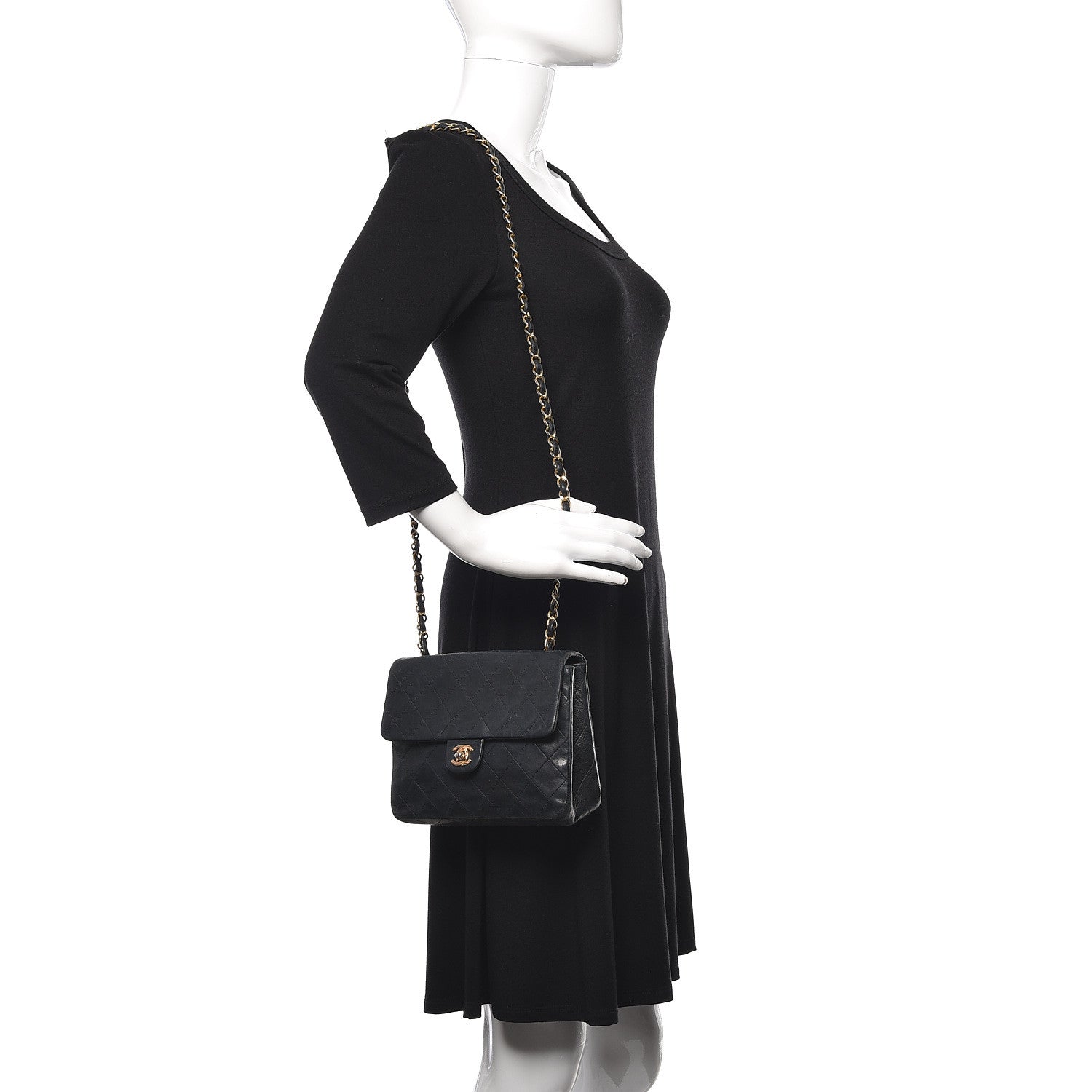 Chanel Lambskin Quilted Mini Square Flap Black 2 of 27
