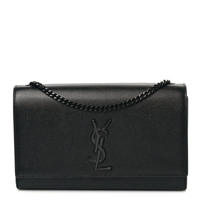 Saint Laurent Grain De Poudre Medium Classic Monogram Kate Satchel Black 1 of 8