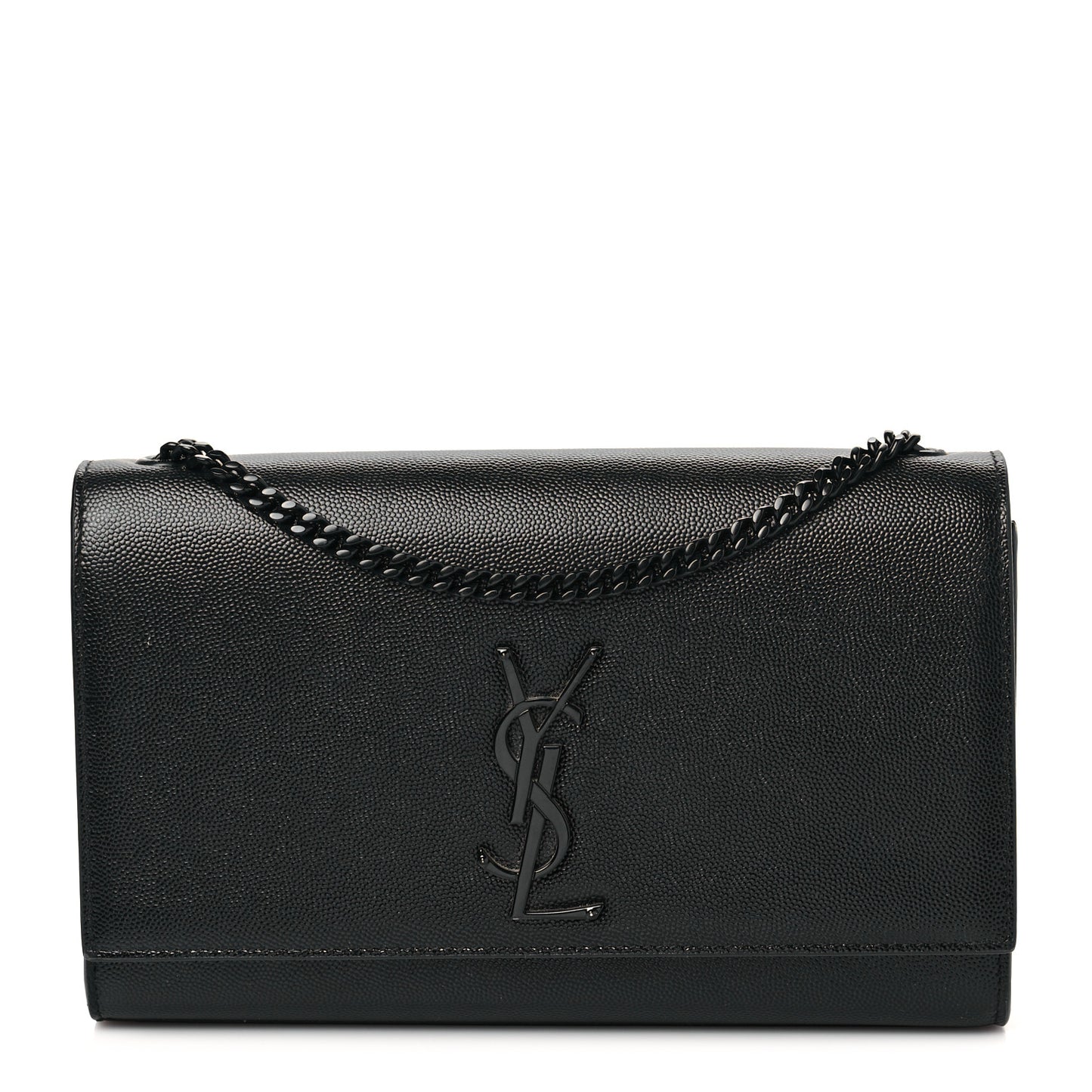 Grain De Poudre Medium Classic Monogram Kate Satchel Black
