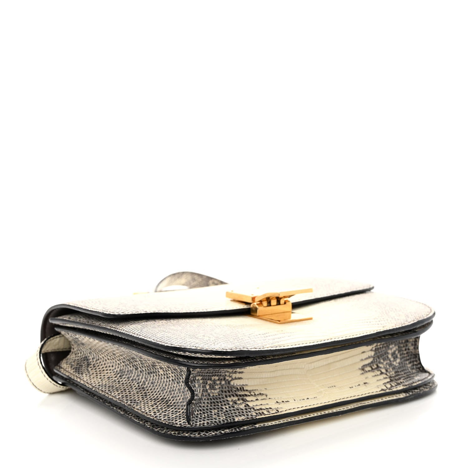 Celine Lizard Medium Classic Box Flap Bag Natural 4 of 9