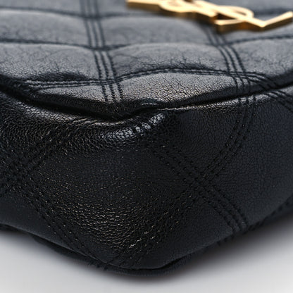 Saint Laurent Grained Lambskin Quilted Mini Becky Double Zip Bag Black 11 of 13
