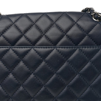Chanel Lambskin Quilted Large Geometric Flap Navy 14 of 14