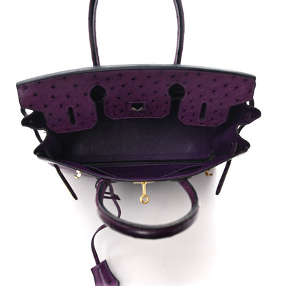 Hermes Ostrich Birkin 30 Violine 5 of 11