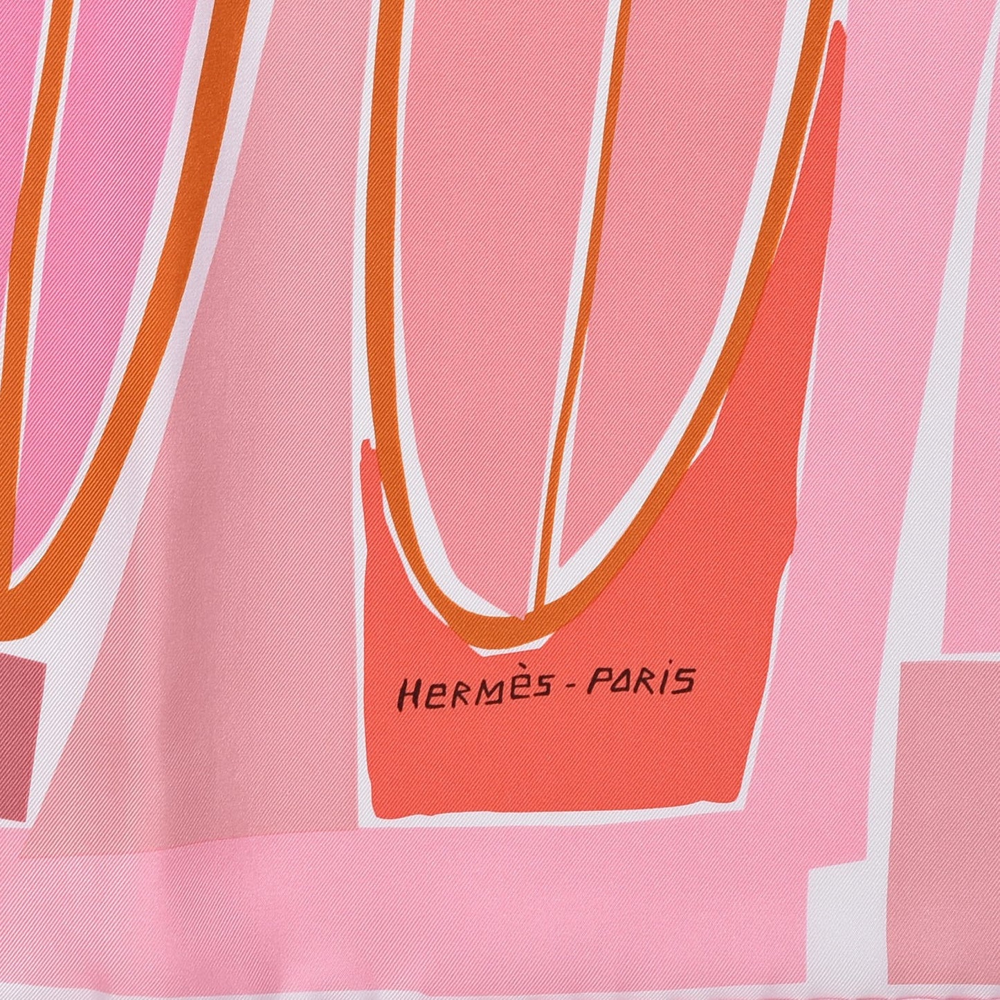 Silk Sea Surf and Fun Scarf 90 Blanc Rose Corail