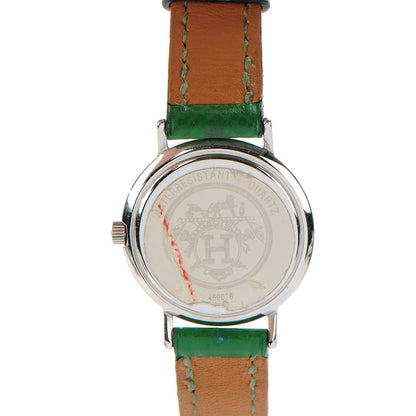 Hermes Stainless Steel Courchevel 25mm Meteor Quartz Watch Vert Clair 3 of 4