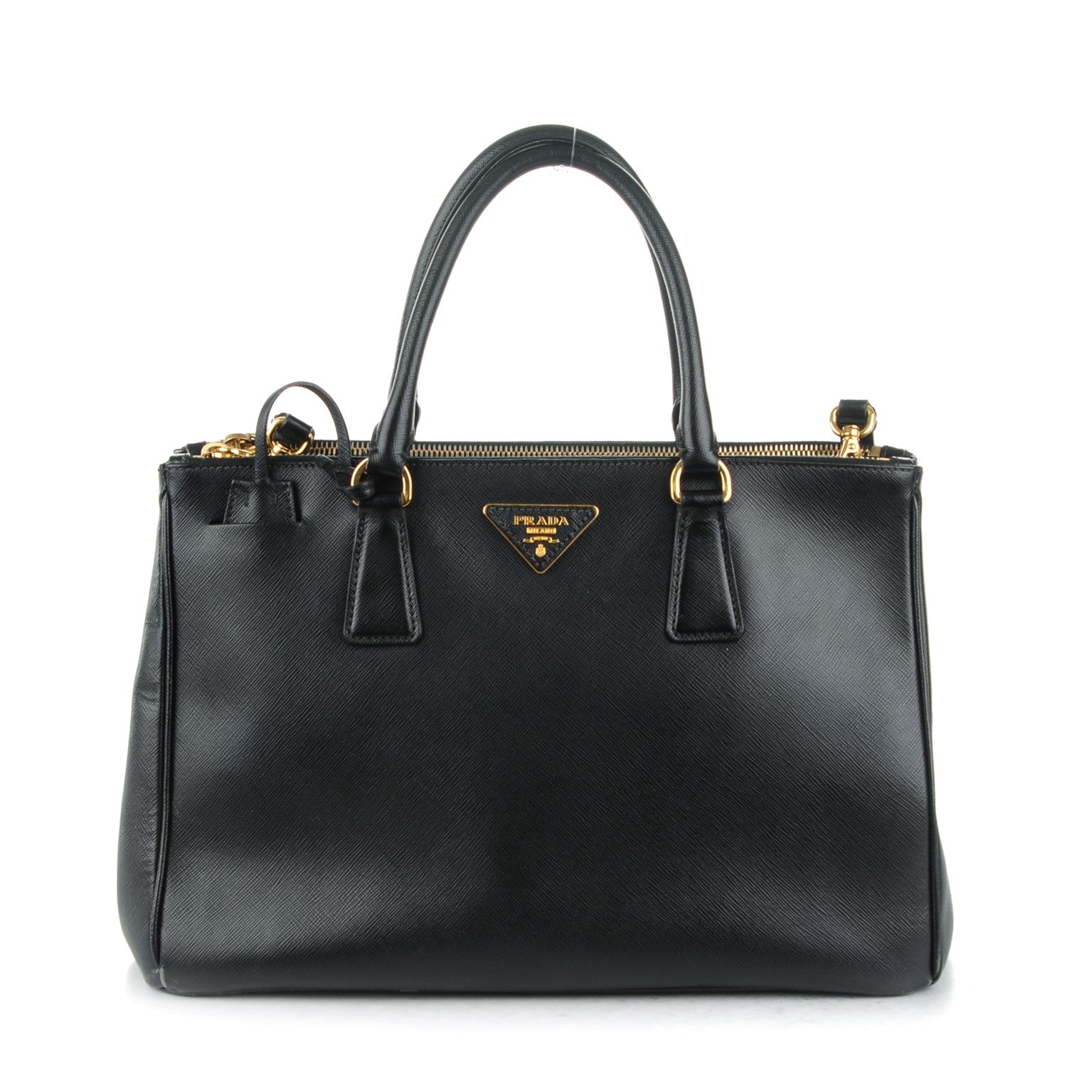 Prada Saffiano Large Galleria Double Zip Tote Black 1 of 8