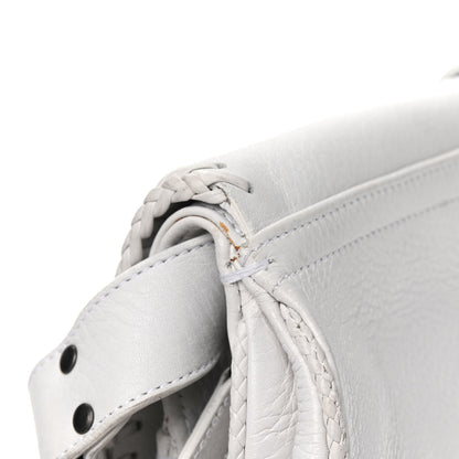 Christian Dior Calfskin Whipstitch Gaucho Double Saddle Bag White 12 of 16