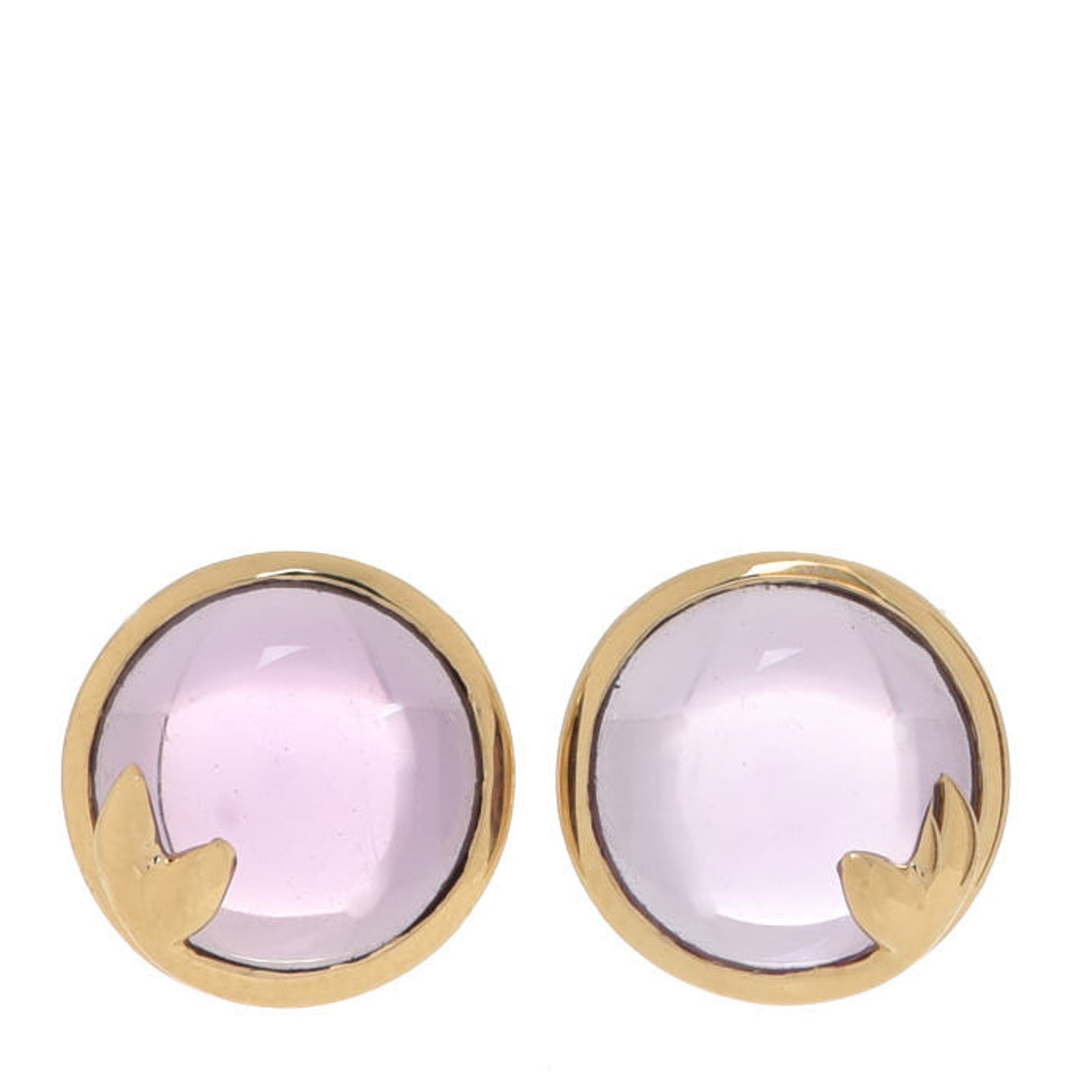 Tiffany 18K Yellow Gold Amethyst Paloma Picasso Olive Leaf Earrings 1 of 6