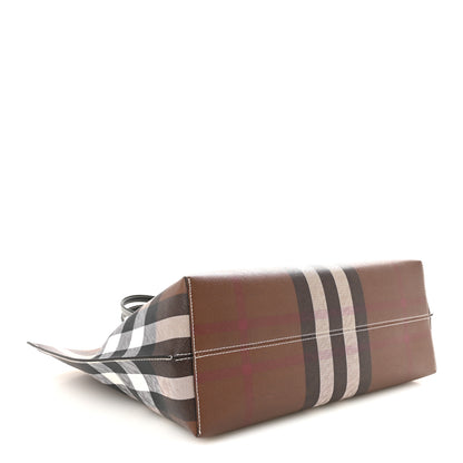 Burberry E-Canvas Check Medium Soft TB Tote Dark Birch Brown 4 of 9
