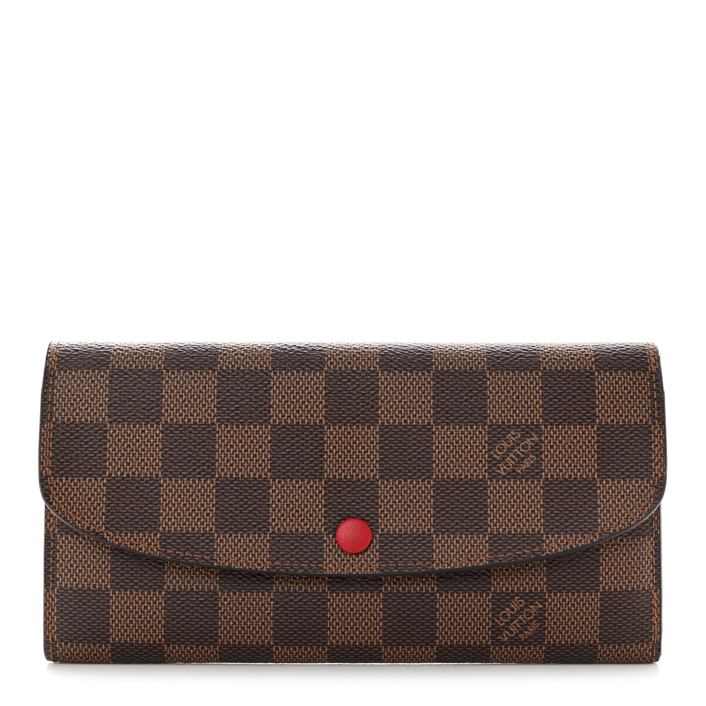Damier Ebene Emilie Wallet Red