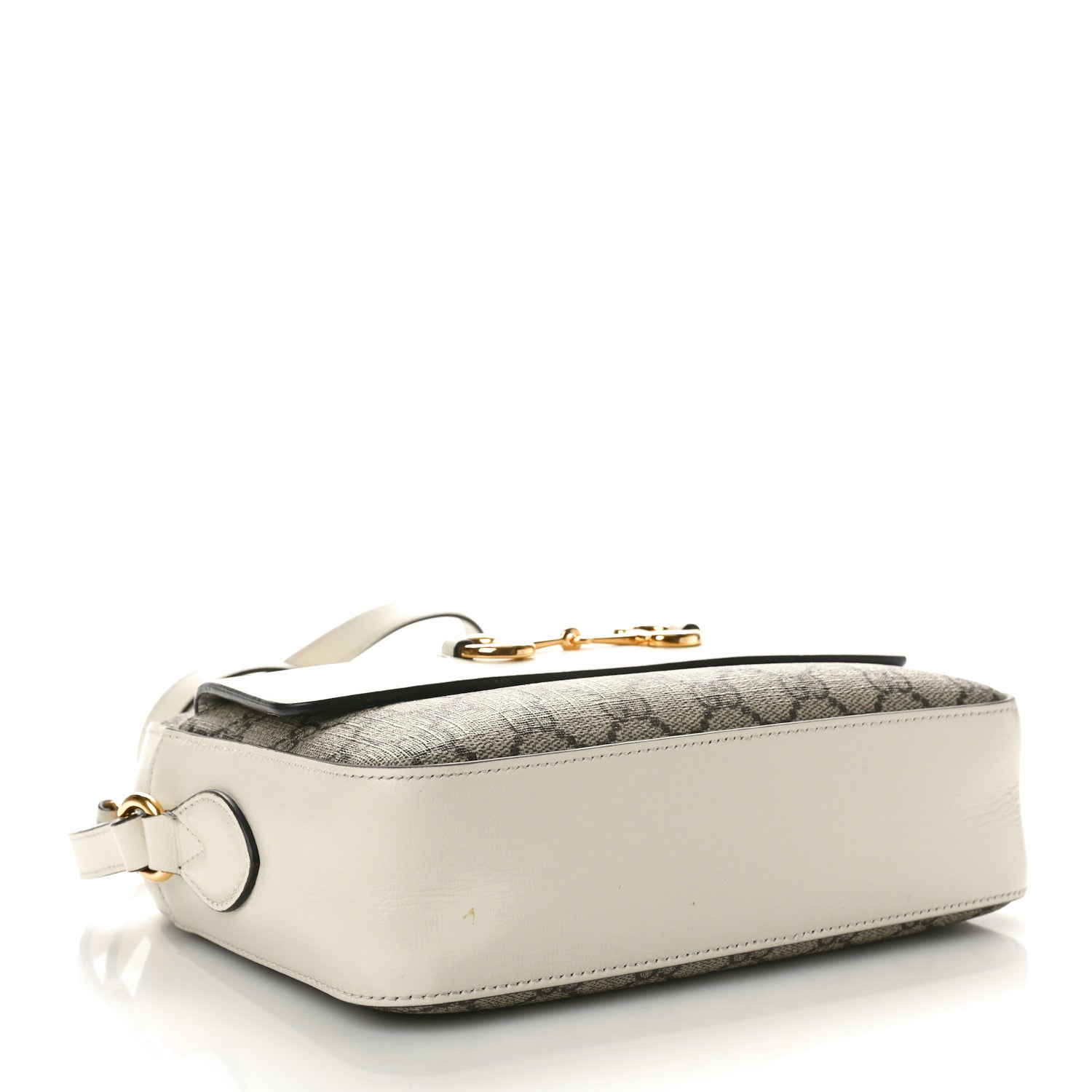 Gucci GG Supreme Monogram Small Horsebit 1955 Shoulder Bag Beige Mystic White 4 of 10