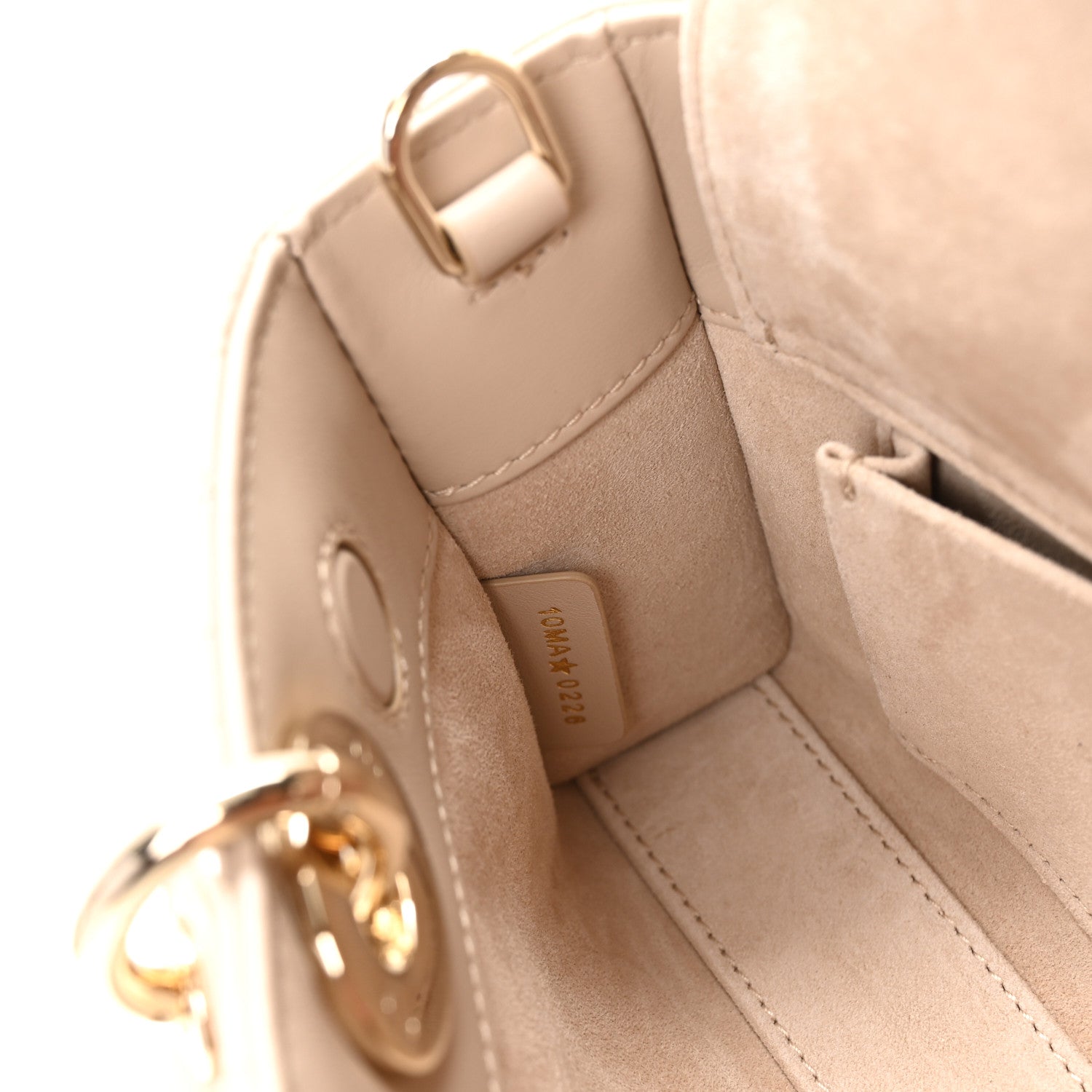 Christian Dior Lambskin Cannage Small Lady D-Joy Powder Beige 7 of 11
