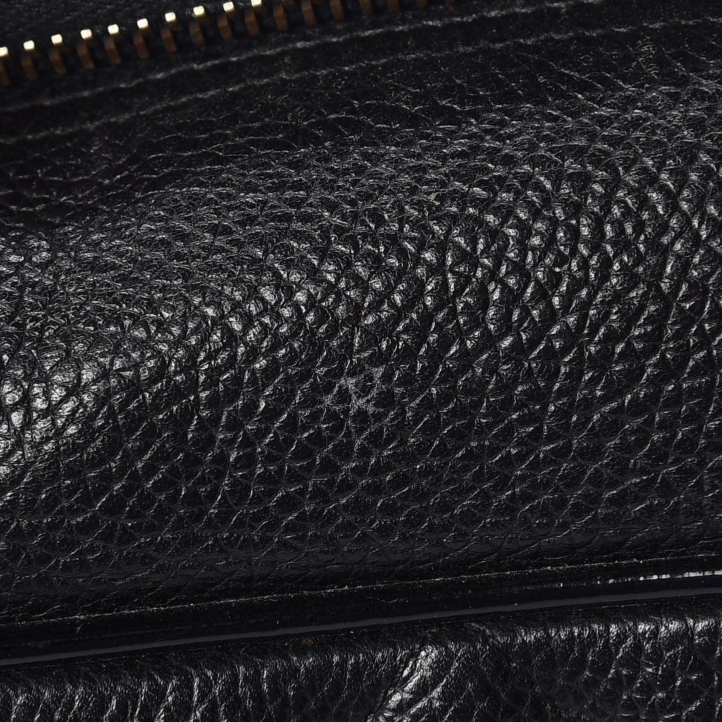 Caviar Patent Quilted Large Bowler Black