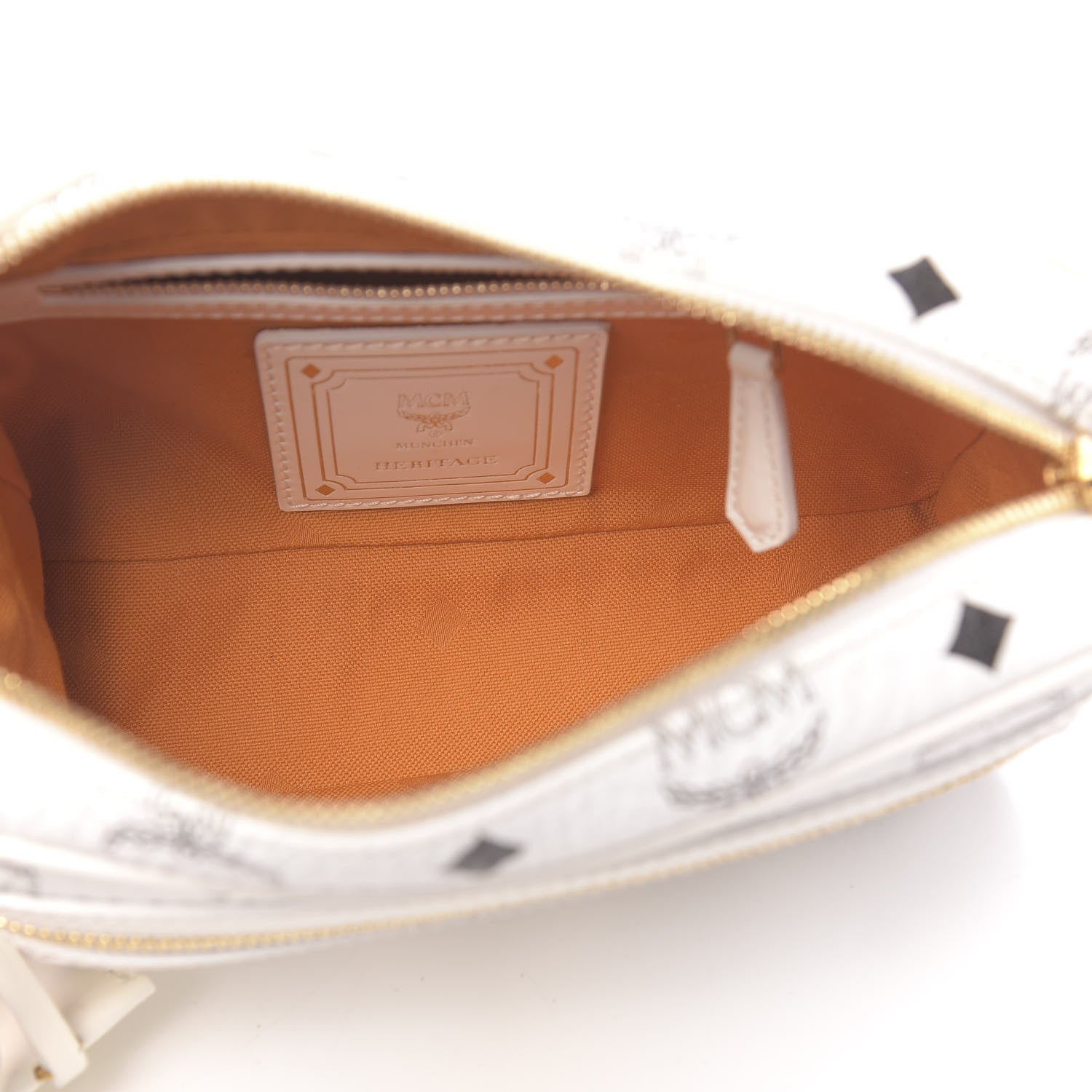 MCM Visetos Small Heritage Line Camera Crossbody Bag White 5 of 9