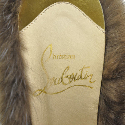 Christian Louboutin Pony Hair Leopard Swarovski Crystal Nutria 120 Pumps 35.5 8 of 9
