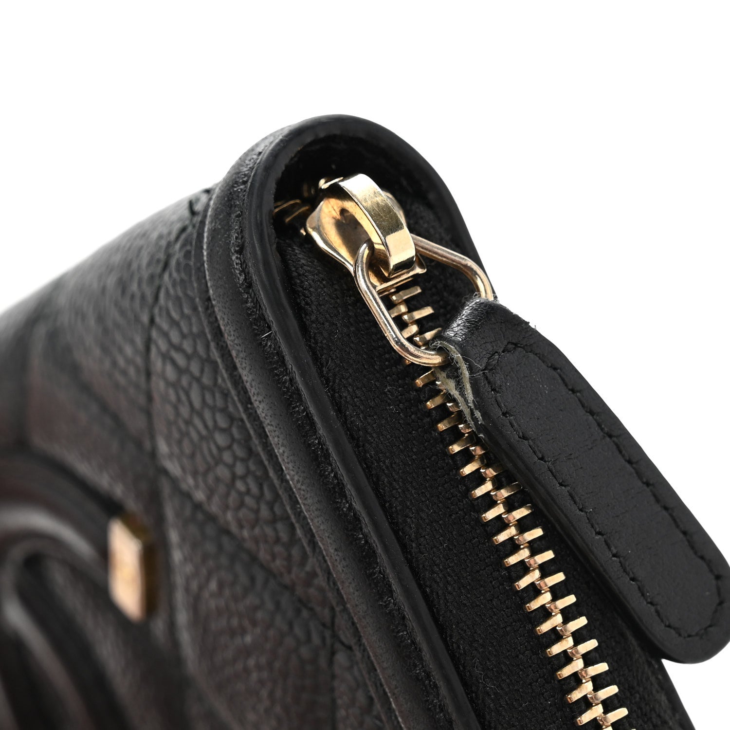 Chanel Caviar Quilted Medium Filigree Zip Around Wallet Black 10 of 11