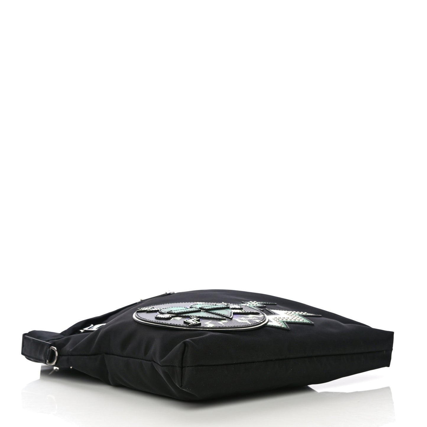 X UNIVERSAL STUDIOS Tessuto Nylon Montagna Frankenstein Heart Small Crossbody Bag Black Smeraldo