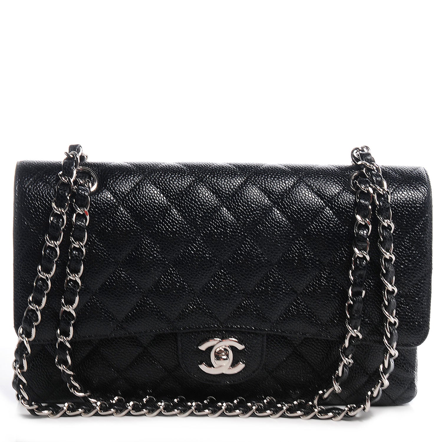 Chanel Caviar Quilted Medium Double Flap Black 1 of 7