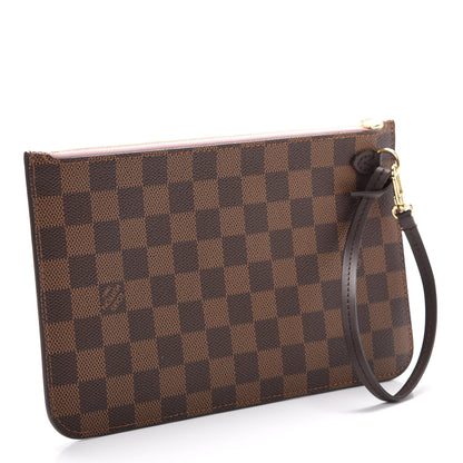 Louis Vuitton Damier Ebene Neverfull MM GM Pochette Rose Ballerine 2 of 7