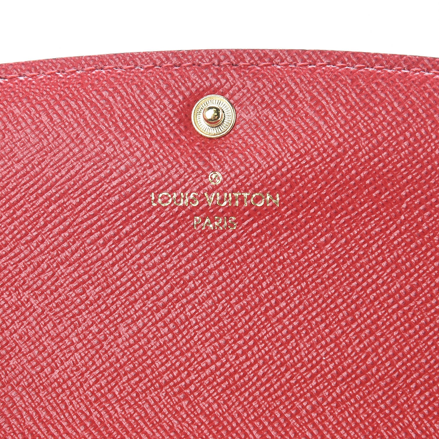 Louis Vuitton Damier Ebene Emilie Wallet Red 6 of 7