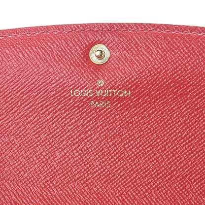 Louis Vuitton Damier Ebene Emilie Wallet Red 6 of 7