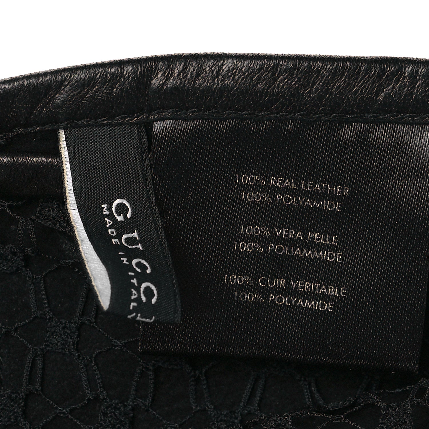 Gucci Nappa Mesh Gloves 8 Black 3 of 4