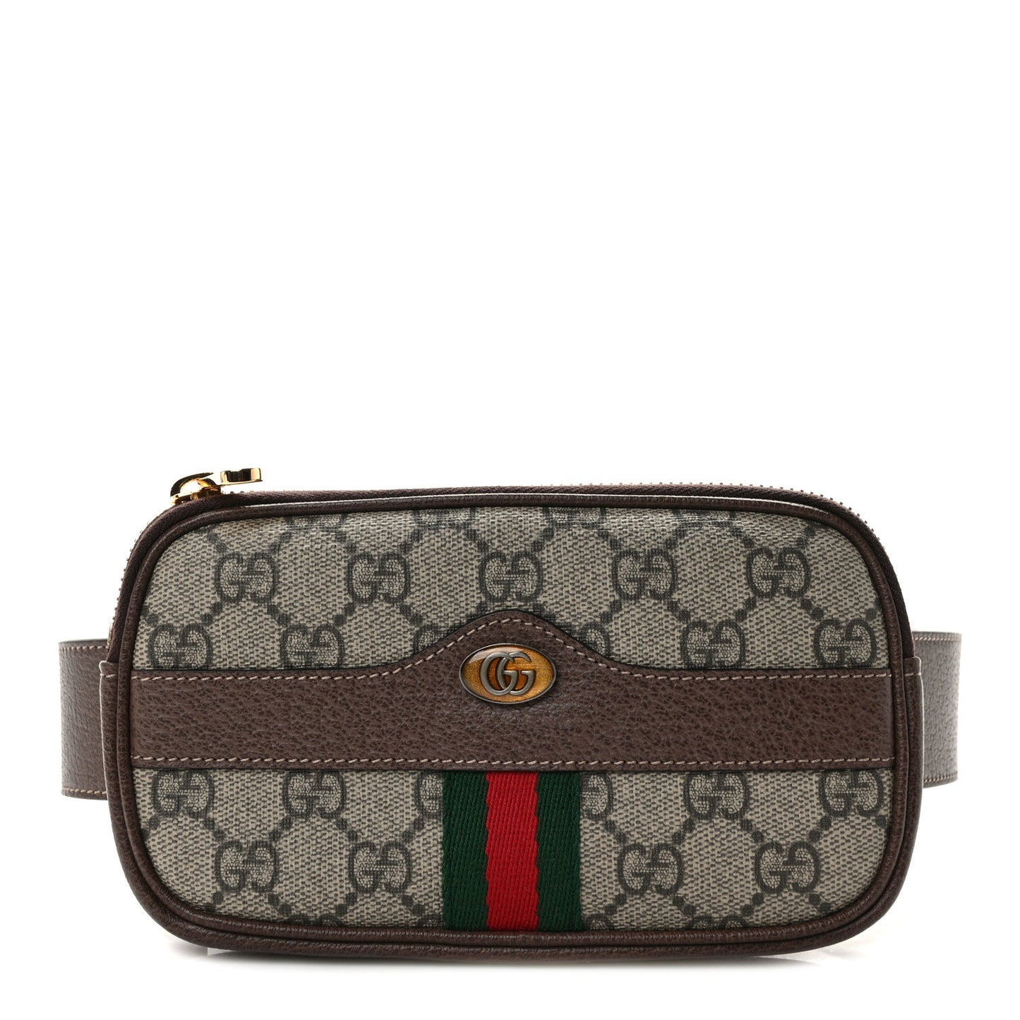 GG Supreme Monogram Ophidia Belted iPhone Case 75 30 Dark Brown