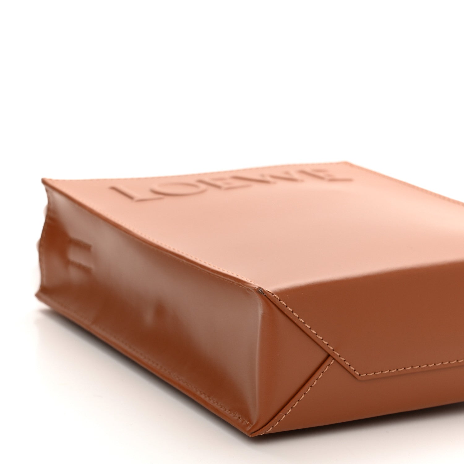 Loewe Smooth Calfskin Logo Small A5 Tote Tan 8 of 9